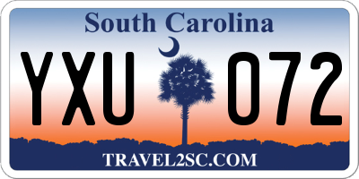SC license plate YXU072