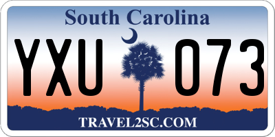 SC license plate YXU073