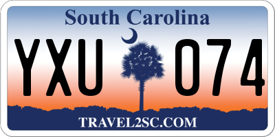 SC license plate YXU074
