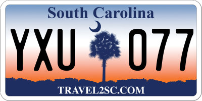 SC license plate YXU077