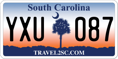 SC license plate YXU087