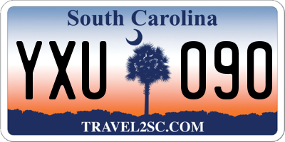 SC license plate YXU090