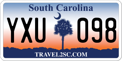 SC license plate YXU098