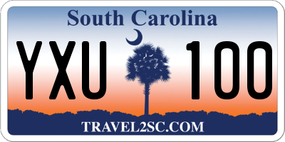 SC license plate YXU100