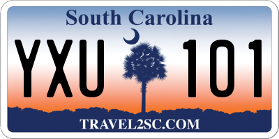 SC license plate YXU101