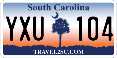 SC license plate YXU104