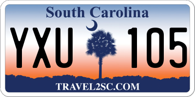 SC license plate YXU105
