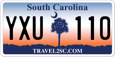 SC license plate YXU110