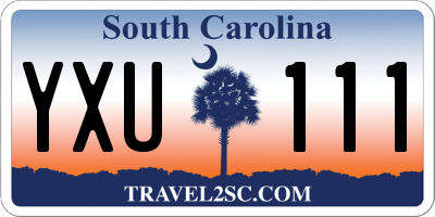 SC license plate YXU111