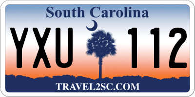 SC license plate YXU112