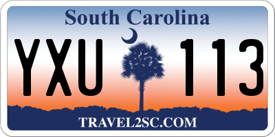 SC license plate YXU113