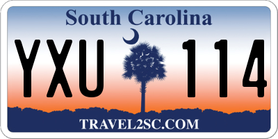 SC license plate YXU114