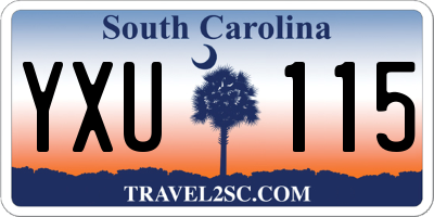 SC license plate YXU115