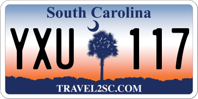 SC license plate YXU117