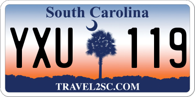 SC license plate YXU119