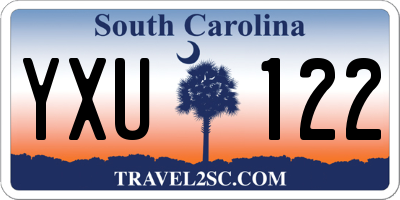SC license plate YXU122