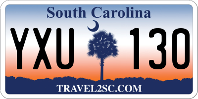 SC license plate YXU130
