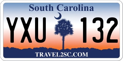 SC license plate YXU132