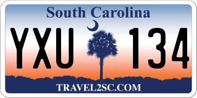SC license plate YXU134