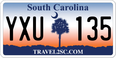 SC license plate YXU135