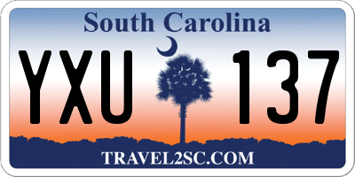 SC license plate YXU137