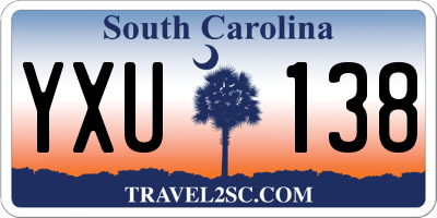 SC license plate YXU138