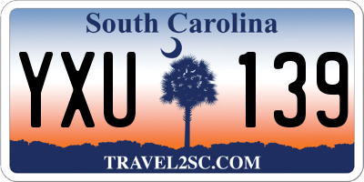 SC license plate YXU139