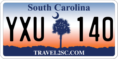 SC license plate YXU140