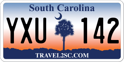 SC license plate YXU142