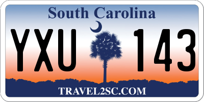 SC license plate YXU143