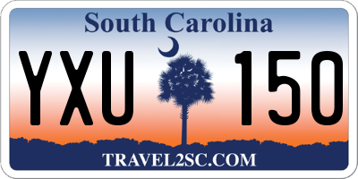 SC license plate YXU150