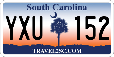 SC license plate YXU152