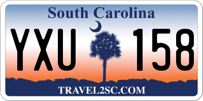 SC license plate YXU158