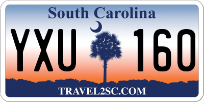 SC license plate YXU160