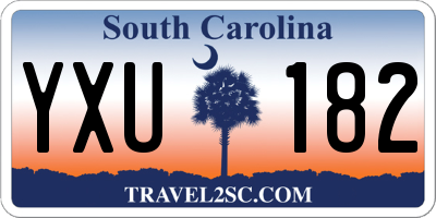 SC license plate YXU182