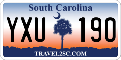 SC license plate YXU190