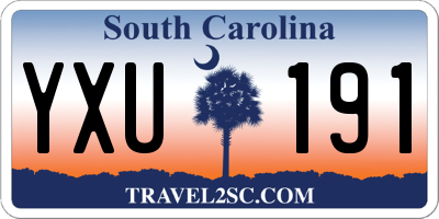 SC license plate YXU191