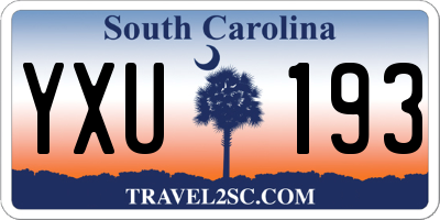 SC license plate YXU193