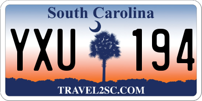 SC license plate YXU194