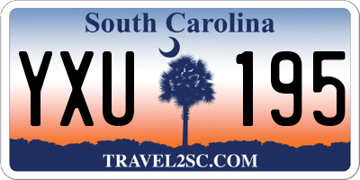 SC license plate YXU195