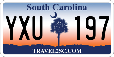 SC license plate YXU197