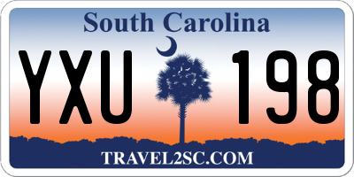 SC license plate YXU198