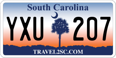 SC license plate YXU207