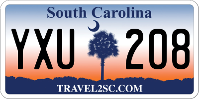 SC license plate YXU208