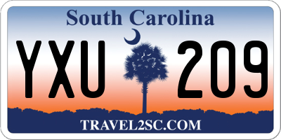 SC license plate YXU209