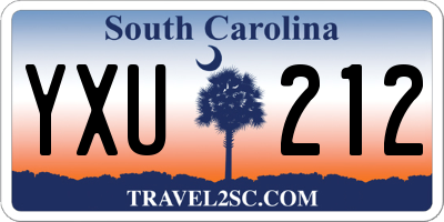 SC license plate YXU212