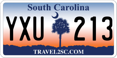 SC license plate YXU213