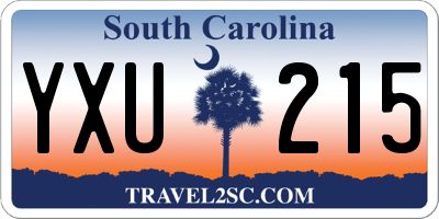 SC license plate YXU215