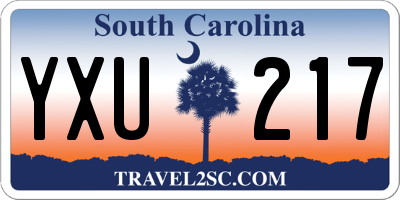 SC license plate YXU217