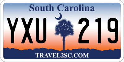 SC license plate YXU219